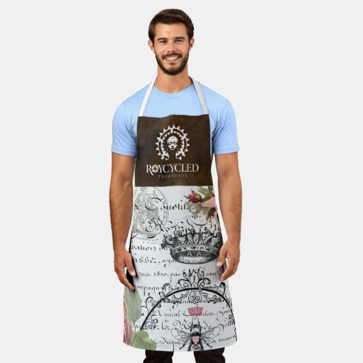 Roycycled Queen Bee Apron Schort (Gedragen)