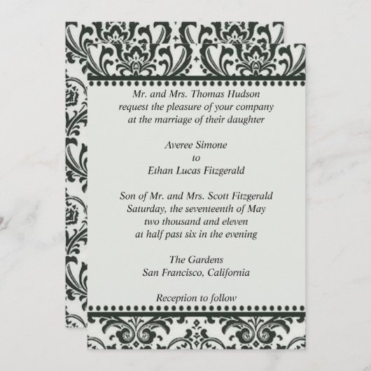 Royell Grand Invitation Kaart (Voorkant / Achterkant)