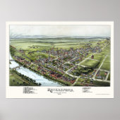 Royersford, PA Panoramic Map - 1893 Poster (Voorkant)