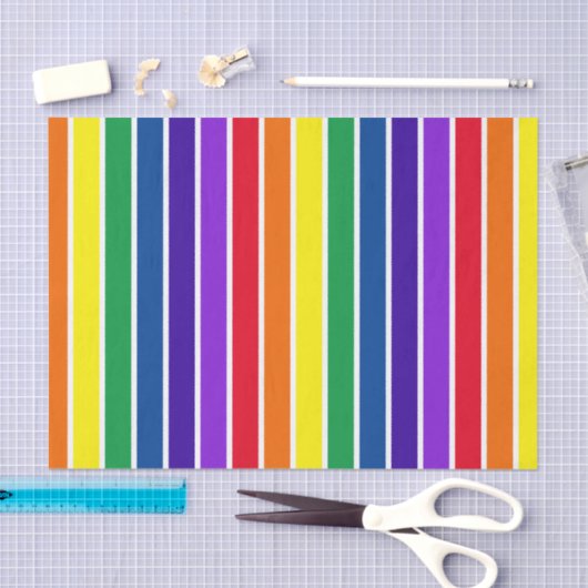 ROYGBIV Gestreept Tissuepapier (Craft)