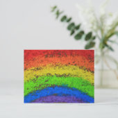 ROYGBIV Grunge Rainbow Sidewalk Chalk Briefkaart (Staand voorkant)