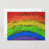 ROYGBIV Grunge Rainbow Sidewalk Chalk Briefkaart (Voorkant / Achterkant)