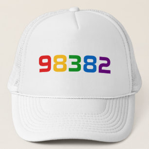 ROYGBIV Rainbow Colors ZIP Code Gepersonaliseerd Trucker Pet