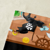 Roys pirate skull voegt naam toe strandlaken (In situ)