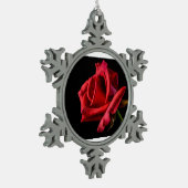 Roz dijain tin sneeuwvlok ornament (Links)