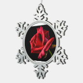 Roz dijain tin sneeuwvlok ornament (Rechts)