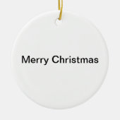 Roz kerstversiering keramisch ornament (Voorkant)