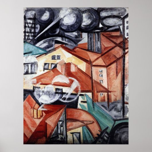 Rozanova - Cityscape 1912 Poster (Voorkant)