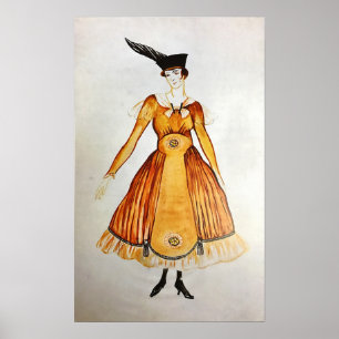 Rozanova - Dress Design 1917 Poster