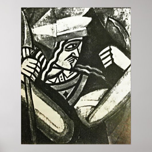 Rozanova - Jack Of Diamonds 1915 Poster (Voorkant)