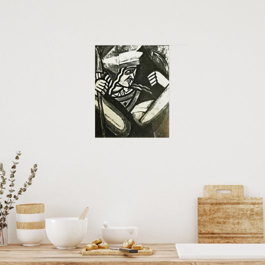 Rozanova - Jack Of Diamonds 1915 Poster (Keuken)