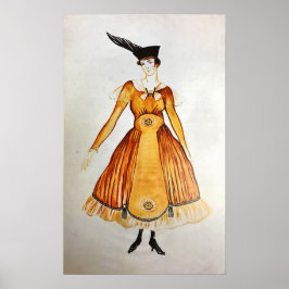 Rozanova - Jurk Ontwerp 1917 Poster