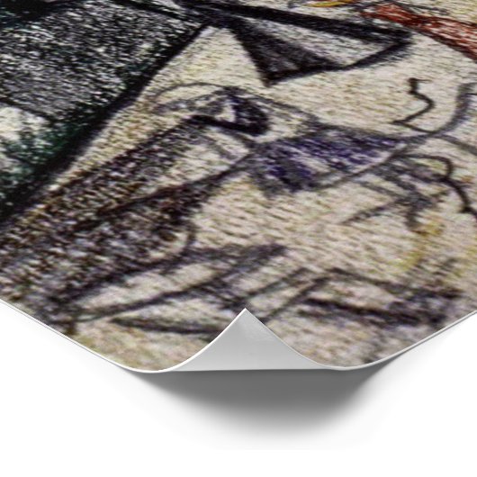 Rozanova - landschap van de Krim 1913 Poster (Hoek)