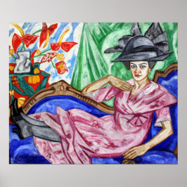 Rozanova - Portrait Of Sister Anna 1912 Poster