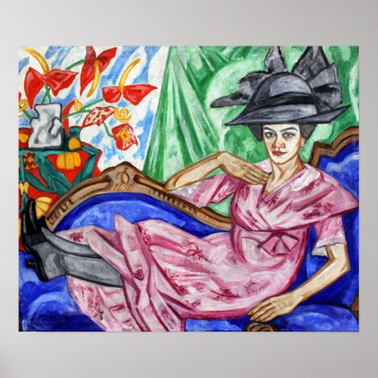 Rozanova - Portrait Of Sister Anna 1912 Poster (Voorkant)