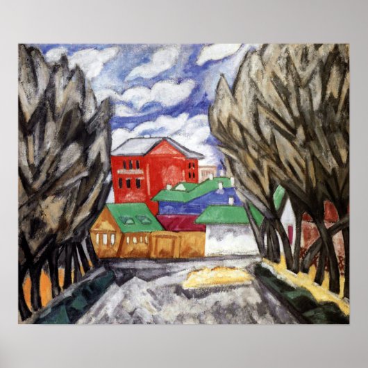 Rozanova - Red House 1910 Poster (Voorkant)