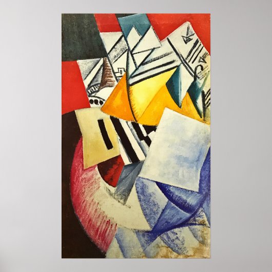 Rozanova - samenstelling met Kaarten 1915 Poster (Voorkant)