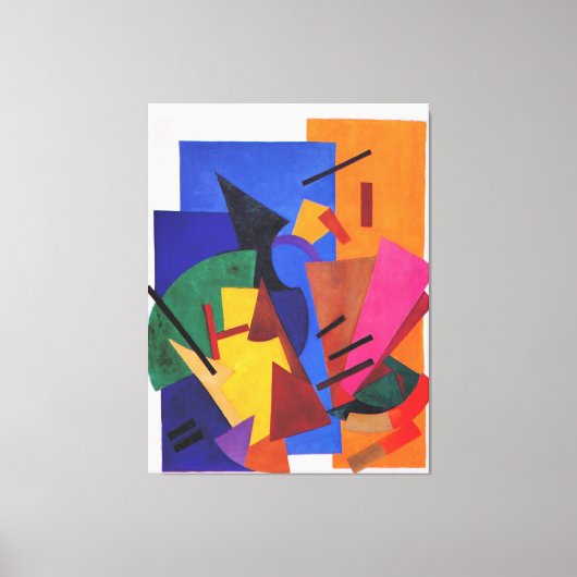 Rozanova - Vlucht van een vliegtuig, Canvas Afdruk (Voorkant)