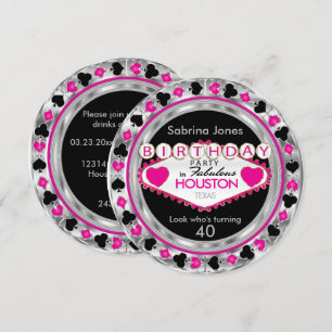 Roze 00ste verjaardagsfeestje - DIY City & State Kaart