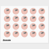 Roze 100e verjaardag Dank u Ronde Sticker (Vel)