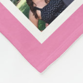 Roze 11 Foto Collage Mosaic Square Lijst Monogram Fleece Deken (Hoek)