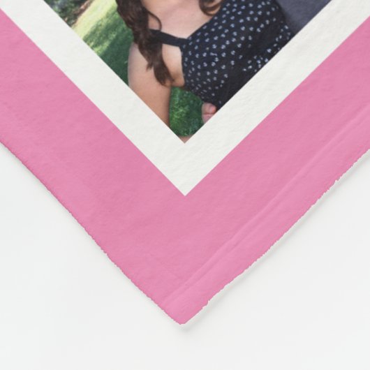 Roze 11 Foto Collage Mosaic Square Lijst Monogram Fleece Deken (Hoek)