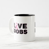 roze_12 tweekleurige koffiemok (Voorkant links)