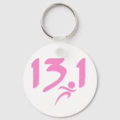 Roze 13.1 halve marathon sleutelhanger (Voorkant)