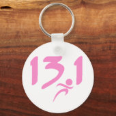 Roze 13.1 halve marathon sleutelhanger (Voorkant)