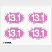 Roze 13.1 halve marathon Sticker (Vel)
