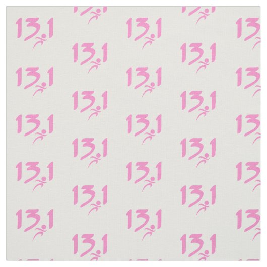 Roze 13.1 halve marathon stof (Swatch)