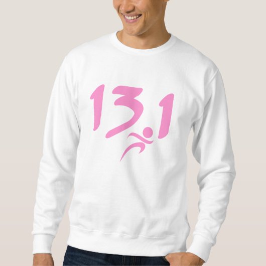 Roze 13.1 halve marathon trui (Voorkant)
