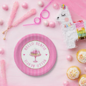 roze 13e verjaardag papieren bordje (Feest)