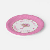 roze 13e verjaardag papieren bordje (Gekanteld)