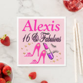 ROZE 16 & FANTASTISCHE GEPERSONALISEERDE FEESTSERV SERVETTEN (Insitu)