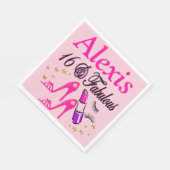 ROZE 16 & FANTASTISCHE GEPERSONALISEERDE FEESTSERV SERVETTEN (Hoek)