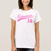 Roze 18e verjaardag t-shirt (Voorkant)