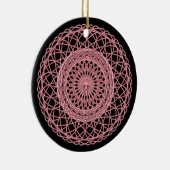 Roze 1 keramisch ornament (Rechts)