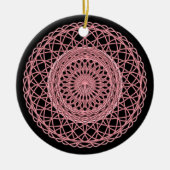 Roze 1 keramisch ornament (Voorkant)