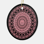 Roze 1 keramisch ornament (Links)