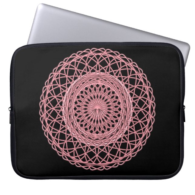 Roze 1 laptop sleeve (Voorkant)