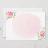 Roze 1 ste verjaardag Foto bedankt (Achterkant)