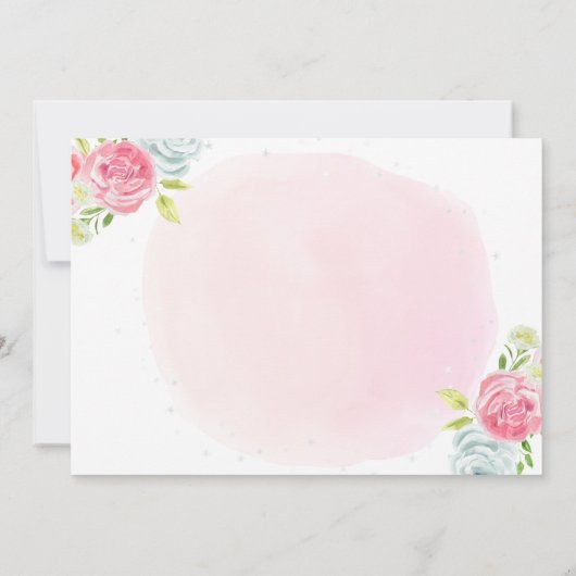 Roze 1 ste verjaardag Foto bedankt (Achterkant)