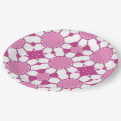 Roze 1 van 4 papieren bordje (Gekanteld)