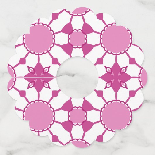 Roze 1 wijnglaslabel (Achterkant)