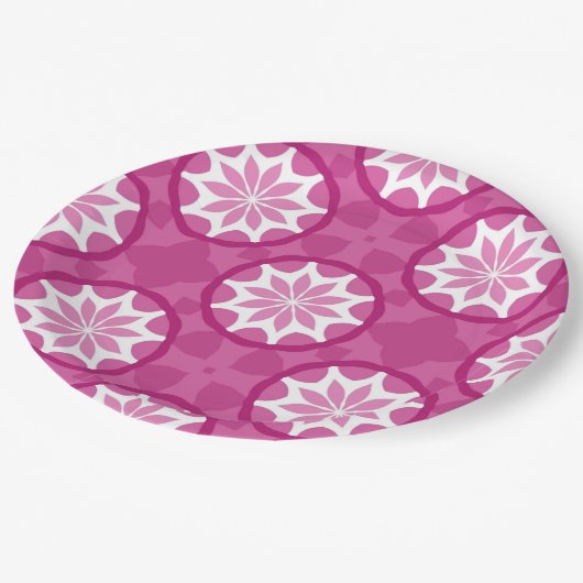 Roze 1b papieren bordje (Gekanteld)