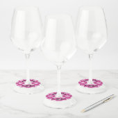 Roze 1b wijnglaslabel (Set)