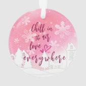 Roze 1e kerst als oma Foto Ornament (achterkant)
