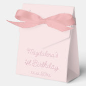Roze 1e verjaardag bedankdoosjes (Voorkant)