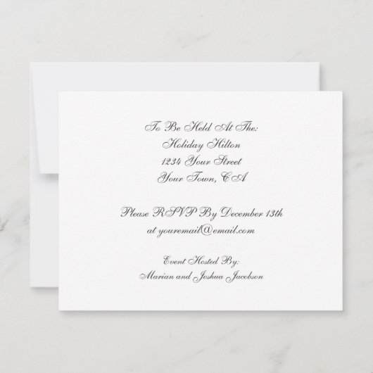 Roze 21e uitnodiging van de Birthday Party (Achterkant)